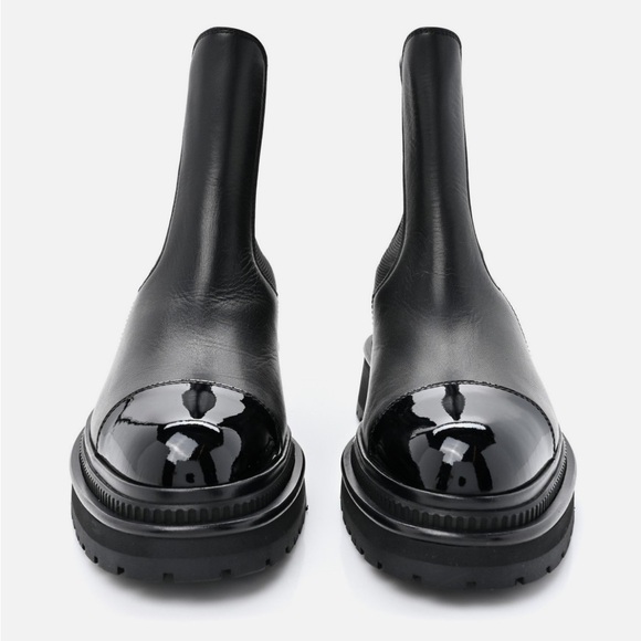 CHANEL Black Ankle Chealsea Boots - Picture 2 of 9